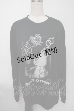 画像1: NieR Clothing / プリントロングシャツ  黒 S-25-08-02-026-PU-BL-HR-ZY