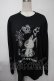 画像1: NieR Clothing / プリントロングシャツ  黒 S-25-08-02-026-PU-BL-HR-ZS (1)