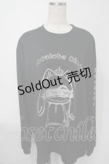 NieR Clothing / プリントロングシャツ  黒 S-25-08-02-027-PU-BL-HR-ZS