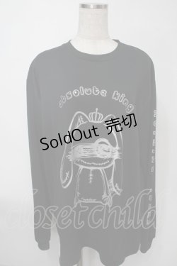 画像1: NieR Clothing / プリントロングシャツ  黒 S-25-08-02-027-PU-BL-HR-ZS