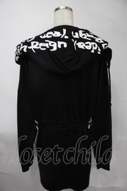 画像3: NieR Clothing / フードプリントプルオーバー  黒 S-25-08-02-029-PU-TO-HR-ZS