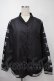 画像1: NieR Clothing / プリントナイロンスタジャン  黒 S-25-08-02-035-PU-JA-HR-ZS (1)