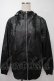 画像1: NieR Clothing / フェイクレザー刺 パーカー  黒 S-25-08-02-037-PU-TO-HR-ZS (1)