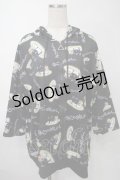 NieR Clothing / 転写パーカー  黒 S-25-08-02-040-PU-TO-HR-ZS