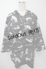 NieR Clothing / 転写パーカー  黒 S-25-08-02-040-PU-TO-HR-ZS