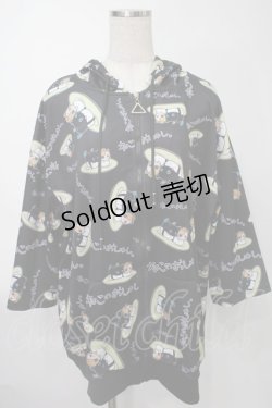 画像1: NieR Clothing / 転写パーカー  黒 S-25-08-02-040-PU-TO-HR-ZS