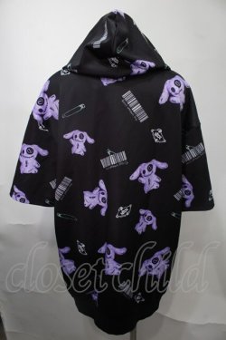 画像2: NieR Clothing / 転写パーカー  黒ｘ紫 S-25-08-02-044-PU-TO-HR-ZS