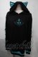 画像1: NieR Clothing / 袖レースアップシエルプルオーバー  黒ｘブルー S-25-08-02-045-PU-TO-HR-ZS (1)