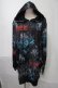 画像1: NieR Clothing / 転写パーカー  黒ｘ青 S-25-08-02-046-PU-TO-HR-ZS (1)