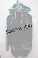 NieR Clothing / バイカラープルオーバー  黒ｘブルー S-25-08-02-048-PU-TO-HR-ZS