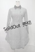 NieR Clothing / チェック裾レースワンピース  グレー S-25-08-02-049-PU-OP-HR-ZS
