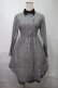 画像1: NieR Clothing / チェック裾レースワンピース  グレー S-25-08-02-049-PU-OP-HR-ZS (1)