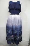 axes femme POETIQUE / リトル・マーメイド ワンピース  紺 S-25-08-04-046-AX-OP-AS-ZS