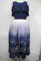 axes femme POETIQUE / リトル・マーメイド ワンピース  紺 S-25-08-04-046-AX-OP-AS-ZS