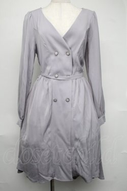 画像1: axes femme POETIQUE / フィッシュテールガウンワンピース  グレー S-25-08-04-048-AX-OP-HR-ZS