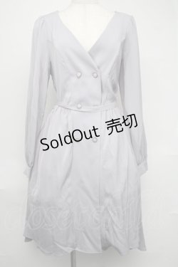 画像1: axes femme POETIQUE / フィッシュテールガウンワンピース  グレー S-25-08-04-048-AX-OP-HR-ZS