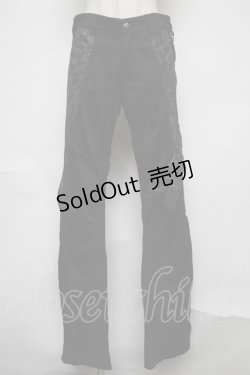 画像1: Sixh / プリント切替パンツ  黒 S-25-08-04-060-HN-PA-AS-ZS