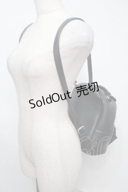 画像3: Maison de FLEUR / ソリッドリボンリュック  黒 S-25-08-04-005-LO-BG-HR-ZS