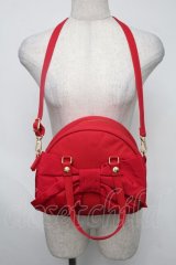 Perla nell' ostrica / シャンタンリボン付きハンプバッグ  赤 S-25-08-04-006-EL-BG-HR-ZS