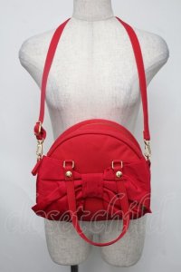 Perla nell' ostrica / シャンタンリボン付きハンプバッグ  赤 S-25-08-04-006-EL-BG-HR-ZS