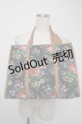 axes femme / ジャガードトートバッグ  黒 S-25-08-04-007-AX-BG-HR-ZS