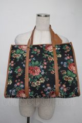 axes femme / ジャガードトートバッグ  黒 S-25-08-04-007-AX-BG-HR-ZS