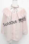 Rozen Kavalier / Vフリルブラウス  ピンク S-25-08-04-009-OO-BL-SZ-ZS