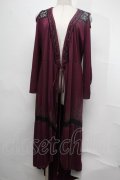 Rozen Kavalier / サイド編みロングカーディガン  パープル S-25-08-04-015-OO-TO-SA-ZS