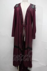 Rozen Kavalier / サイド編みロングカーディガン  パープル S-25-08-04-015-OO-TO-SA-ZS
