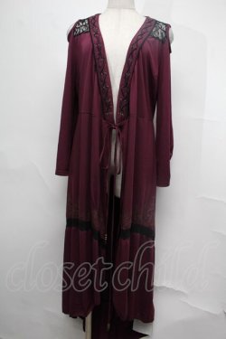 画像1: Rozen Kavalier / サイド編みロングカーディガン  パープル S-25-08-04-015-OO-TO-SA-ZS
