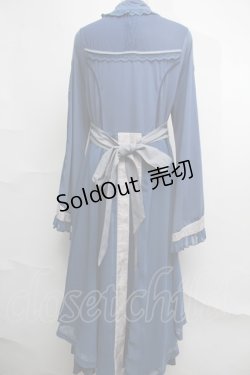 画像2: Ozz oneste / フロントZIPデザインロングカーディガン  ブルー S-25-08-04-018-OO-TO-AS-ZS