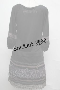 画像2: OZZ ANGELO /レースデザインワンピース  黒 S-25-08-04-022-OO-OP-AS-ZS