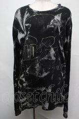 HN+DIE / タイダイスカルカットソー  黒 S-25-08-04-027-HN-TO-HR-ZS