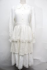 axes femme kawaii / レーシーロングワンピース  オフ S-25-08-04-031-AX-OP-AS-ZS