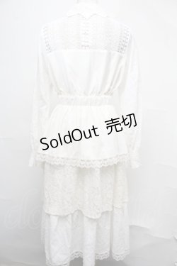 画像2: axes femme kawaii / レーシーロングワンピース  オフ S-25-08-04-031-AX-OP-AS-ZS