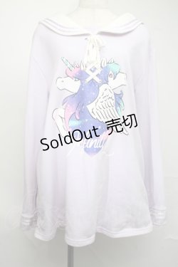 画像1: LISTEN FLAVOR / ユニコーンセーラーワンピース  ラベンダー S-25-08-04-037-PU-OP-HR-ZS