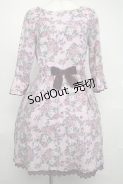 画像1: axes femme POETIQUE / ローズ起毛ワンピース  ラベンダー S-25-08-04-038-AX-OP-AS-ZS