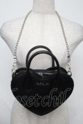 MILK / ハートBAG  黒 S-25-08-04-003-ML-BG-HR-ZS