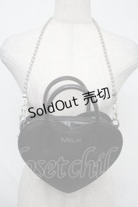 MILK / ハートBAG  黒 S-25-08-04-003-ML-BG-HR-ZS