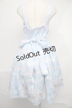 画像2: axes femme kawaii / ランドリー柄ジャンスカ  サックス S-25-08-04-043-AX-OP-HR-ZS