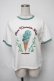 画像1: axes femme / チョコミントプリントTシャツ  白ｘグリーン S-25-08-05-001-AX-TO-HR-ZS (1)