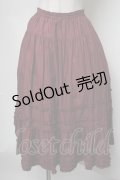 PINK HOUSE / 裾ティアードピコフリルスカート  ワイン S-25-08-05-053-LO-SK-HR-ZS