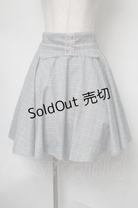 Secret Honey / チェックスカート  グレー S-25-08-05-056-CA-SK-AS-ZS
