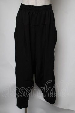 画像1: NieR Clothing / 刺繍サルエルパンツ  黒 S-25-08-05-061-PU-PA-HR-ZS