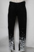 CIVARIZE / グラデーション顔料加工スキニーデニムパンツ 42 黒ｘ白 S-25-08-05-064-GO-PA-AS-ZS