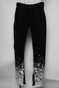 CIVARIZE / グラデーション顔料加工スキニーデニムパンツ 42 黒ｘ白 S-25-08-05-064-GO-PA-AS-ZT482