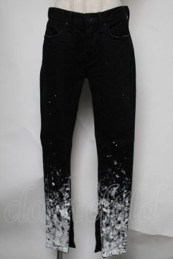 画像1: CIVARIZE / グラデーション顔料加工スキニーデニムパンツ 42 黒ｘ白 S-25-08-05-064-GO-PA-AS-ZS