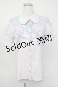 Blue rouge / 海デザイン半袖ブラウス  ラベンダー S-25-08-05-007-CA-BL-HR-ZS