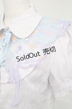 画像3: Blue rouge / 海デザイン半袖ブラウス  ラベンダー S-25-08-05-007-CA-BL-HR-ZS