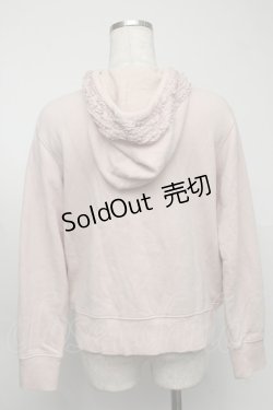 画像2: PINK HOUSE / フリル使い長袖パーカー  ピンク S-25-08-05-008-LO-TO-HR-ZS